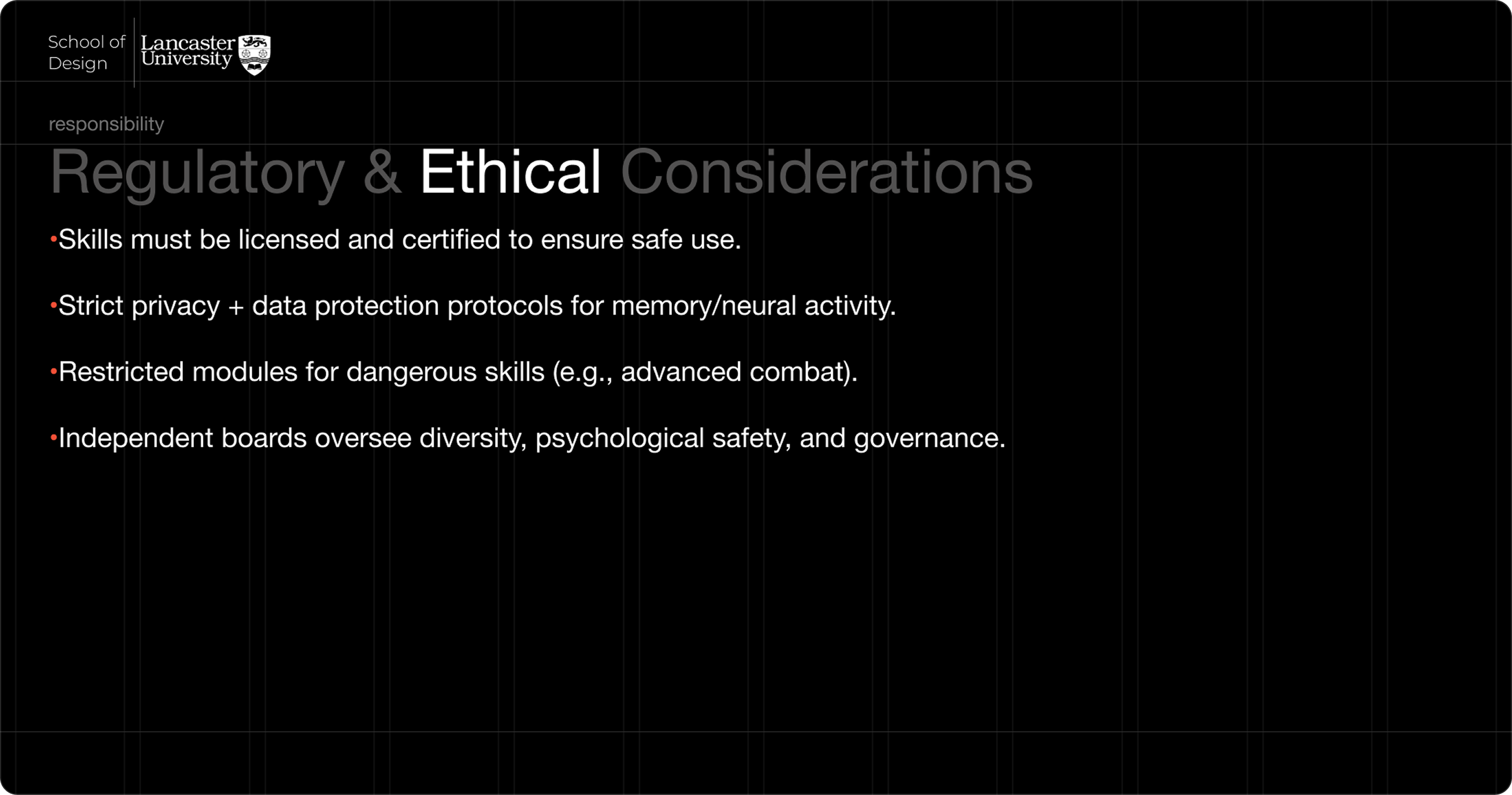Genesis regulatory and ethical considerations slide